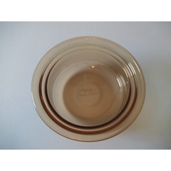Corning VISION Round 24 oz Amber Casserole Dish V-30-B w/Pyrex Lid V-1-C - Picture 6 of 10